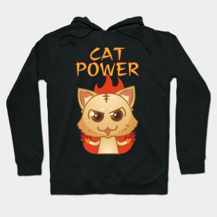 Cat Power In Flames Hoodie